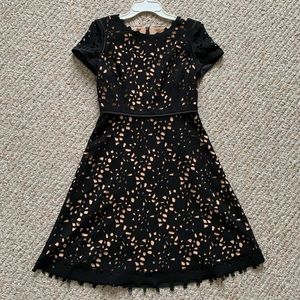 Shani Black and Tan Cutout Dress